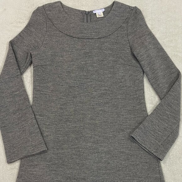 Vera Wang Long Sleeve Wool Dress Sequin Hem Size 8 - Picture 3 of 14